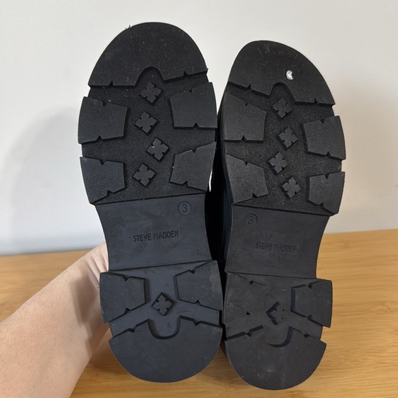 Steve Madden black bling sparkle loafers size 3 - Picture 4 of 7